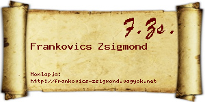 Frankovics Zsigmond névjegykártya