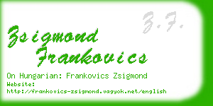 zsigmond frankovics business card